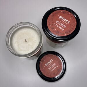Set of 2 Mrs. Meyers Gingerbread Soy Glass Jar Candle Winter Limited Edition NEW